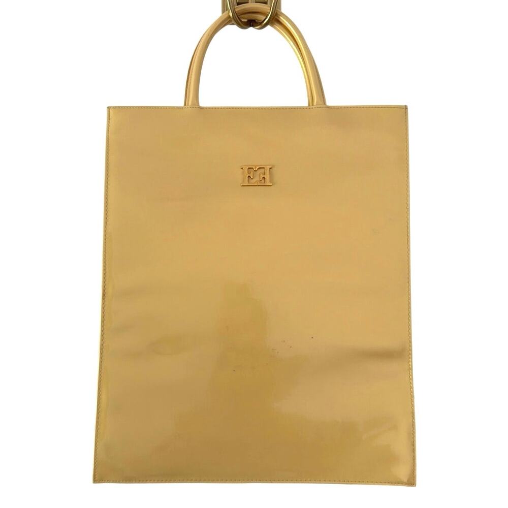 Vintage Escada The Boulevard Shopper Handbag gold never used